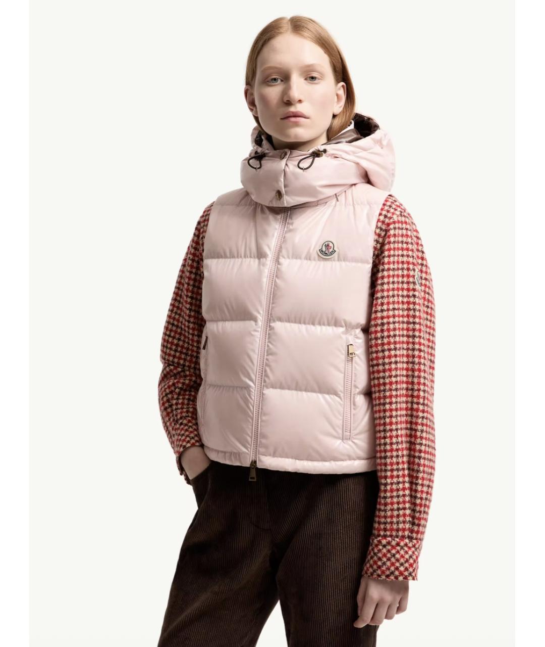 MONCLER Розовый жилет, фото 2