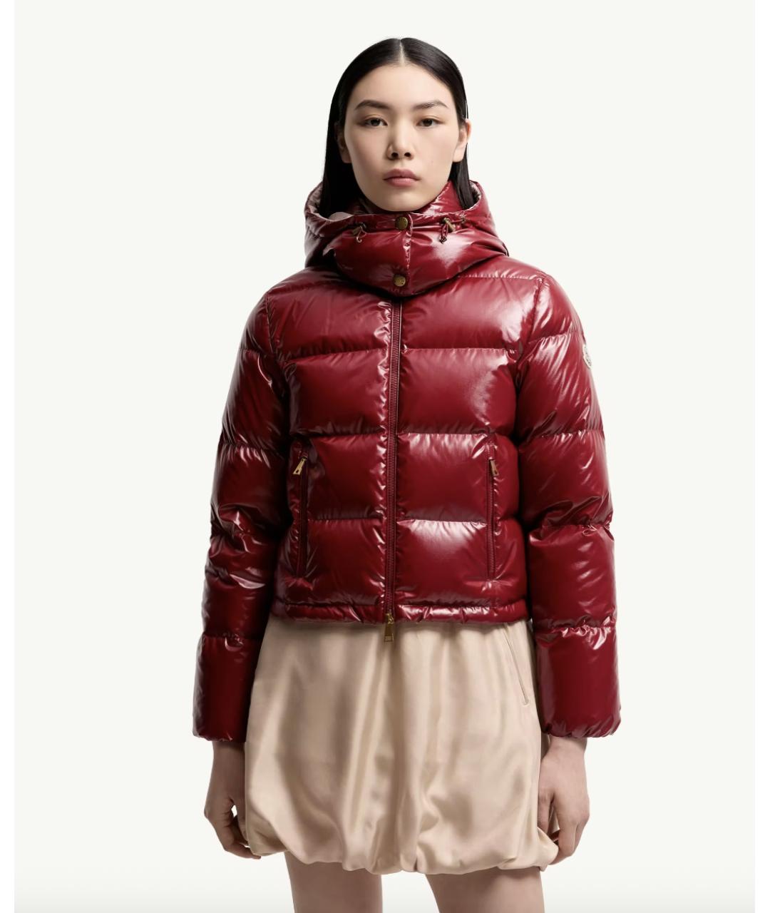 MONCLER Красный пуховик, фото 2