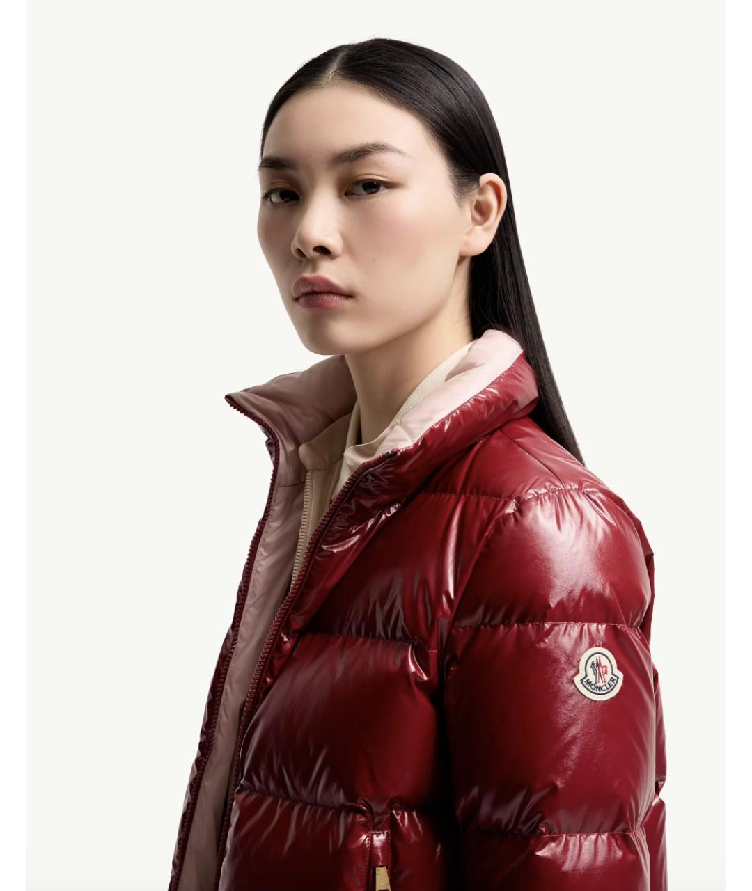 MONCLER Красный пуховик, фото 4