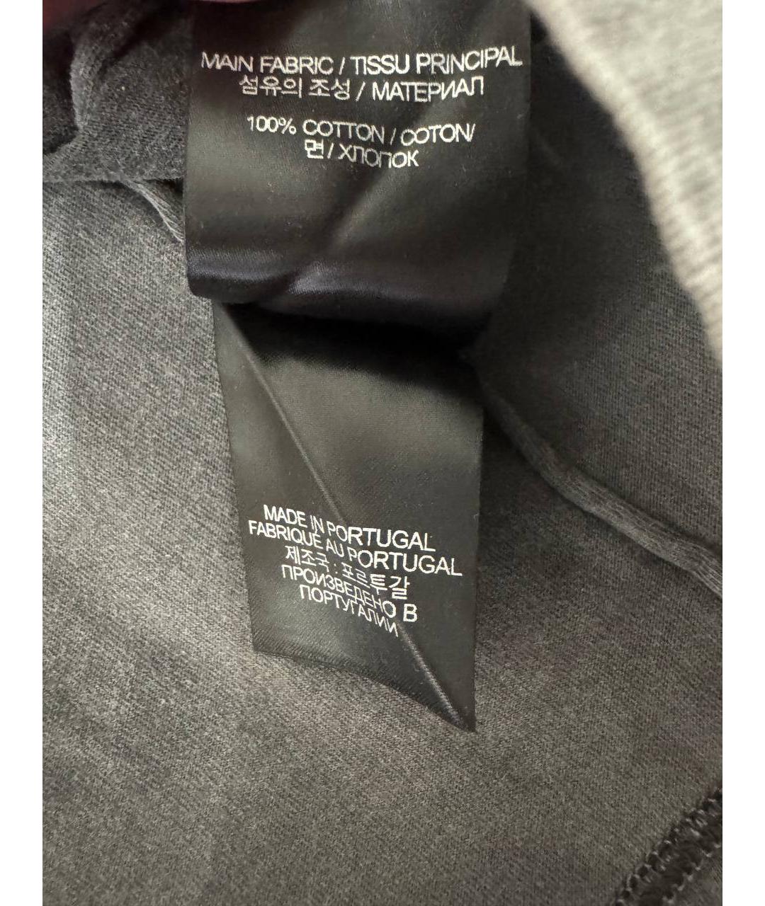 VETEMENTS Серая хлопковая футболка, фото 7