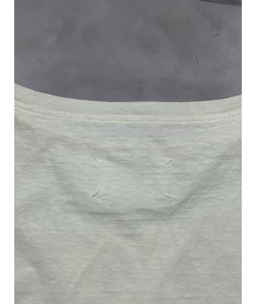 MAISON MARGIELA Белая хлопковая футболка, фото 4