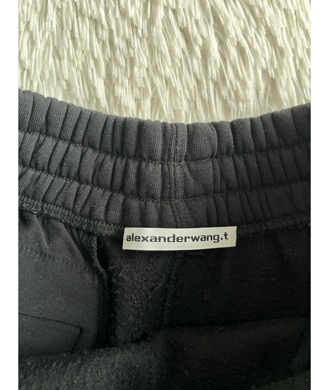 ALEXANDER WANG Черные хлопковые повседневные брюки, фото 4