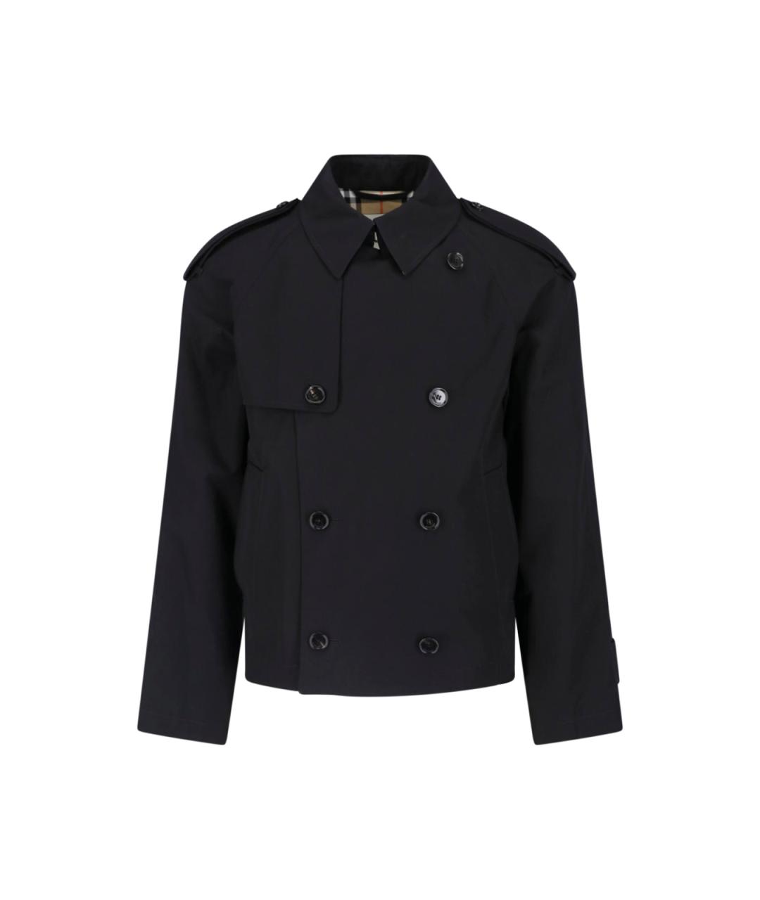 BURBERRY Черная хлопковая куртка, фото 1