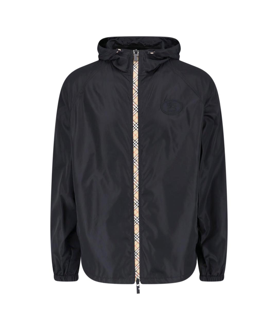 BURBERRY Черная полиамидовая куртка, фото 1