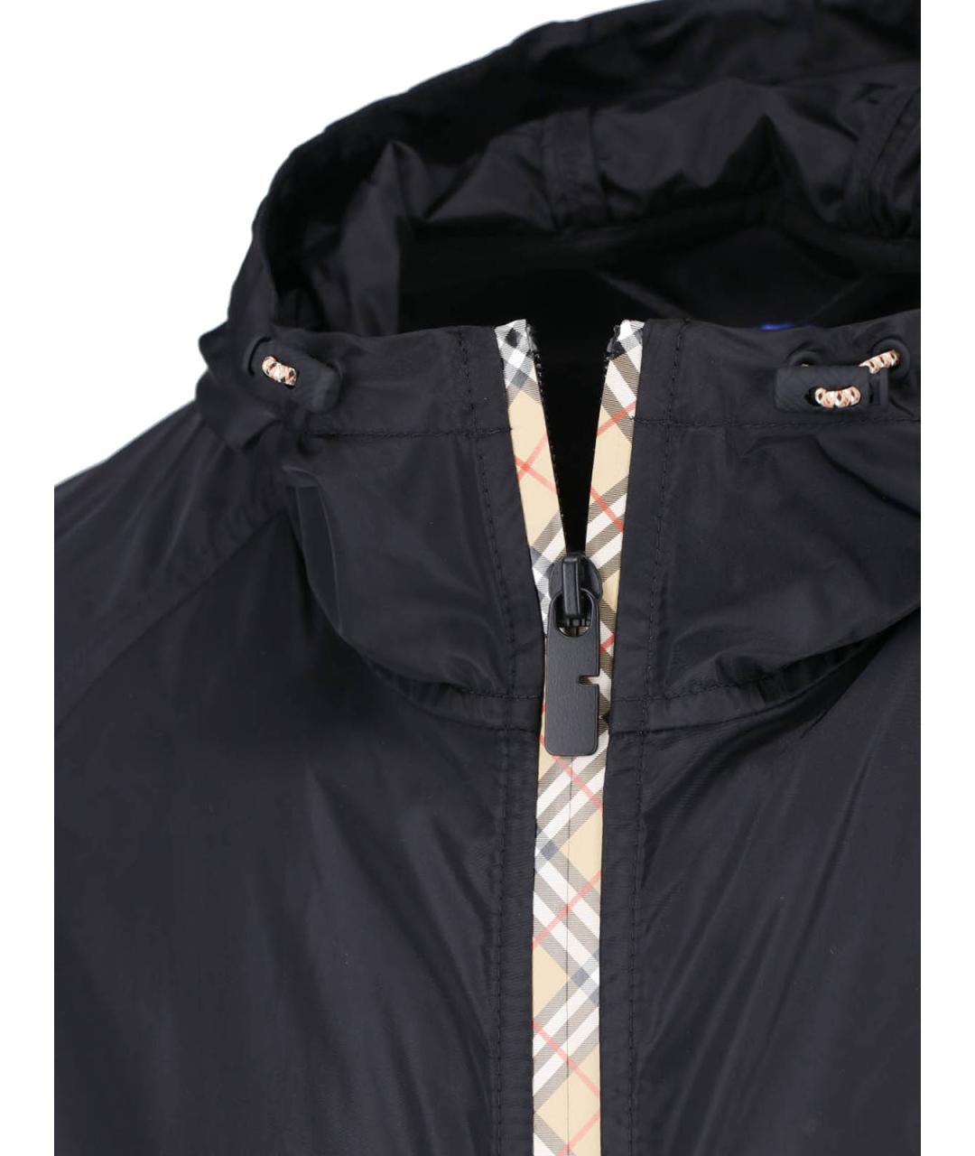 BURBERRY Черная полиамидовая куртка, фото 4