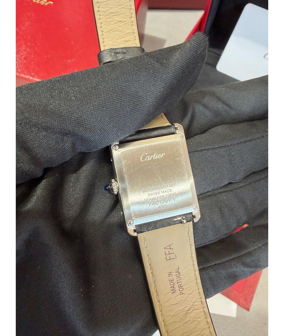 CARTIER Черные часы, фото 4