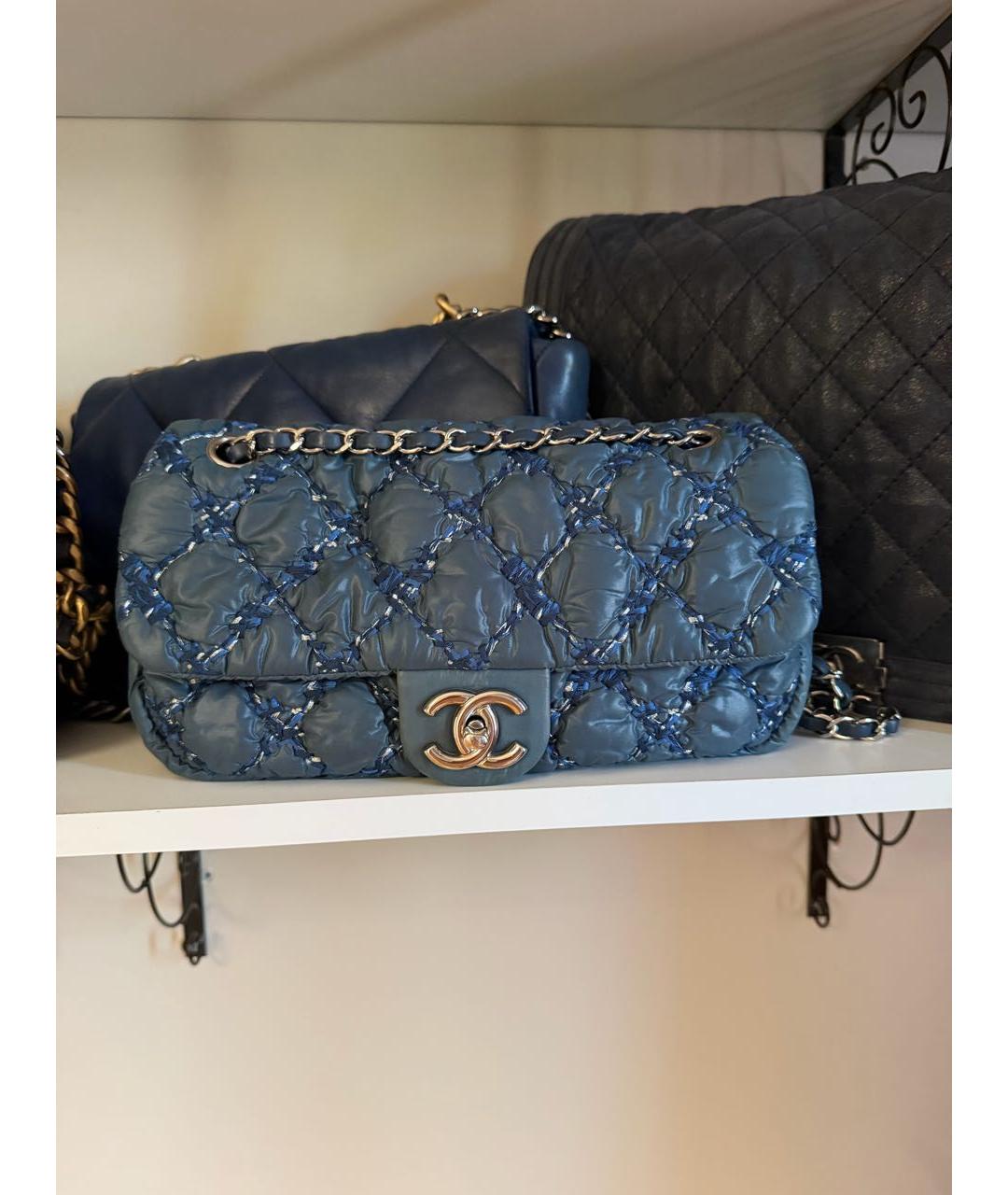 CHANEL Бирюзовая сумка через плечо, фото 6