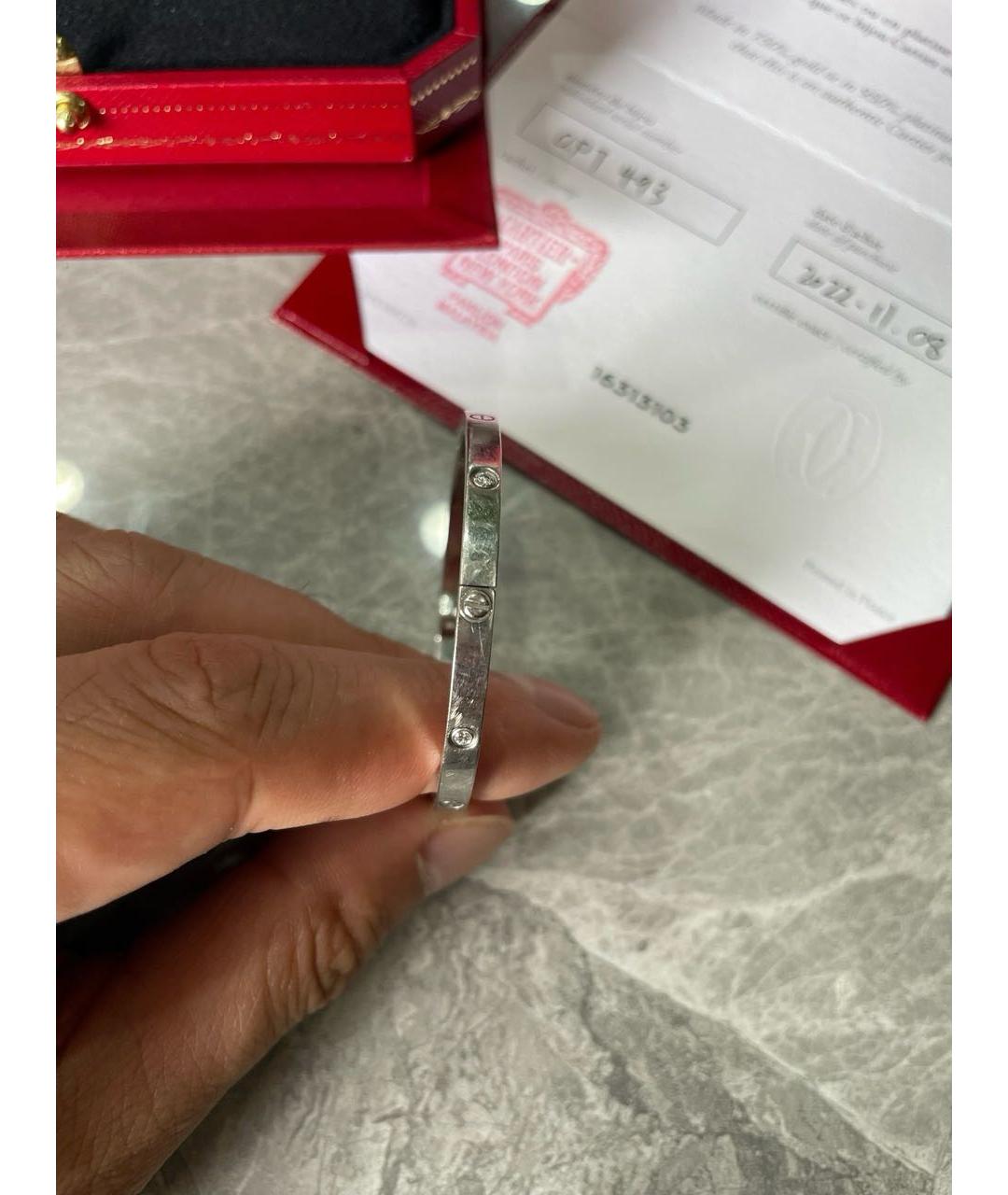 CARTIER Серебряный браслет из белого золота, фото 4
