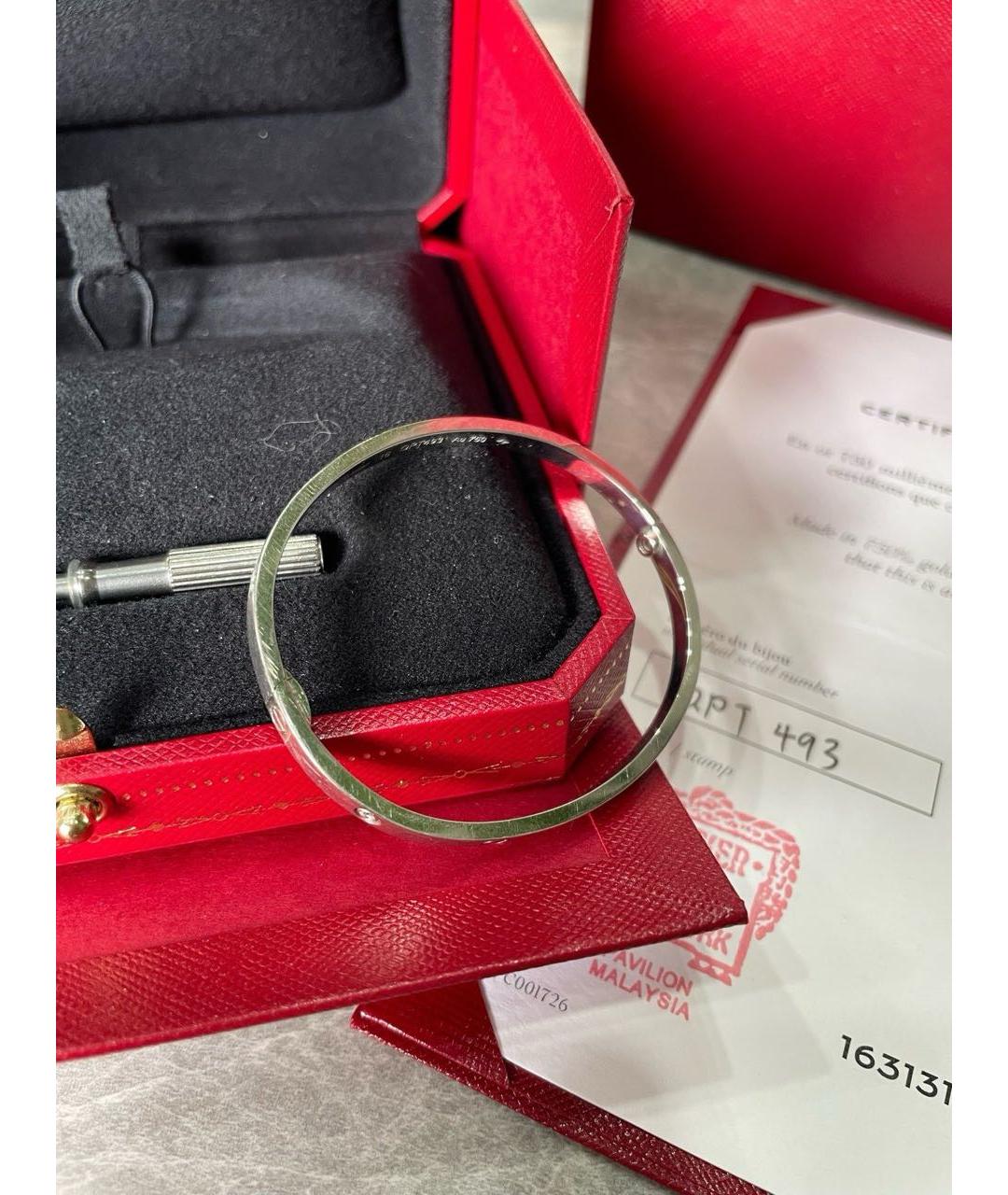 CARTIER Серебряный браслет из белого золота, фото 3