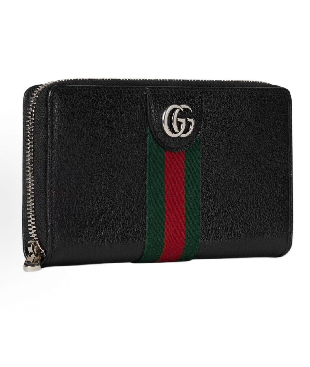 GUCCI Черный кожаный кошелек, фото 2