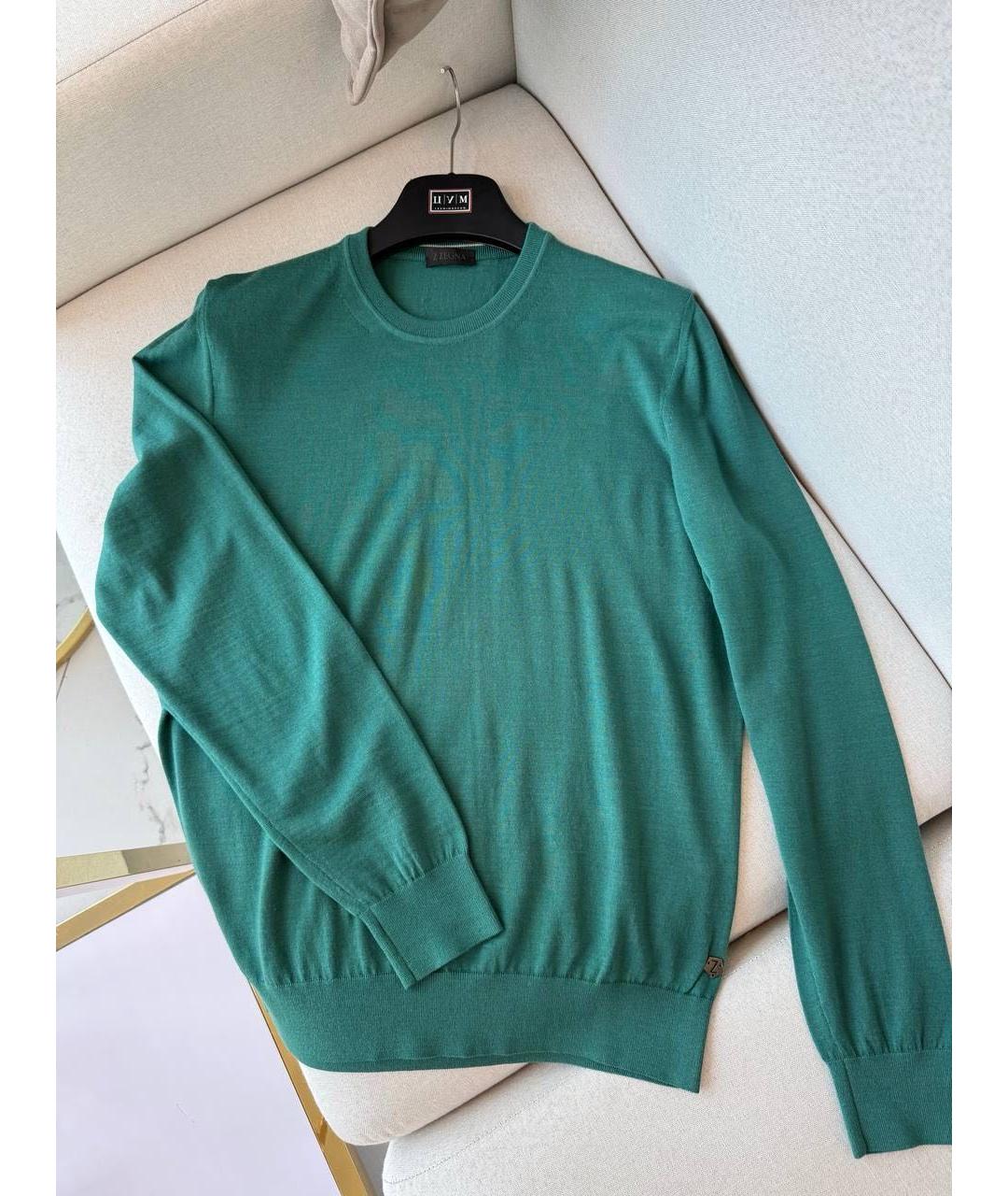 ZEGNA Бирюзовый джемпер / свитер, фото 8