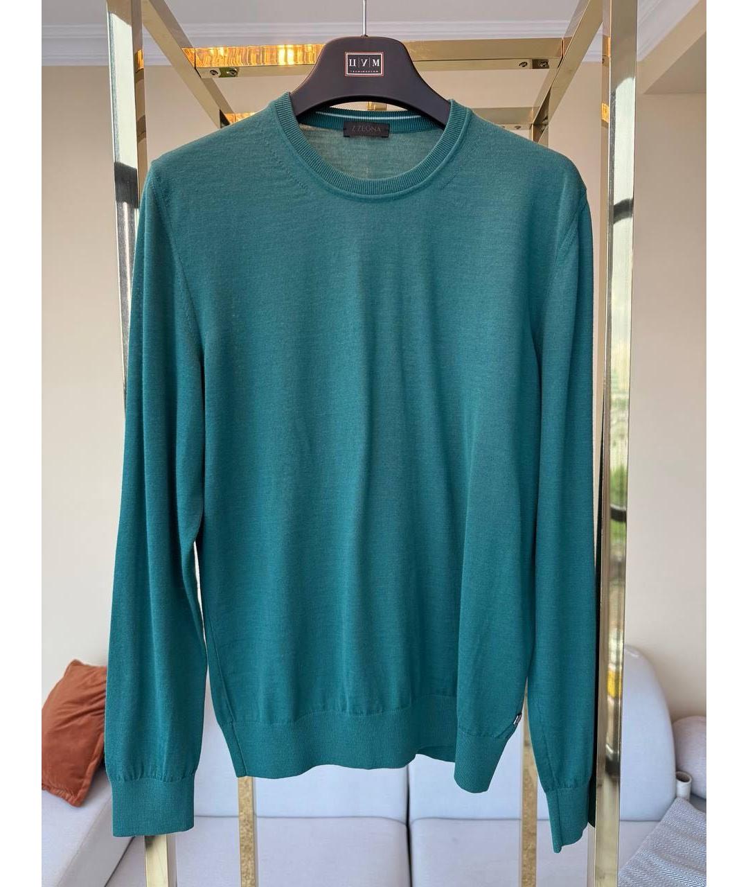 ZEGNA Бирюзовый джемпер / свитер, фото 9