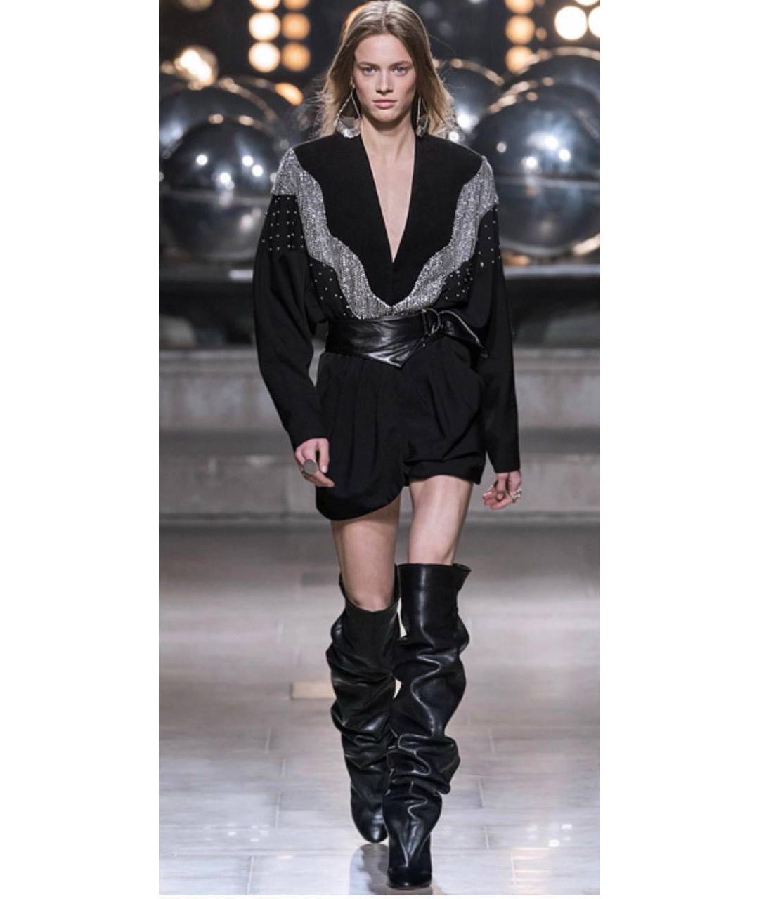 ISABEL MARANT Черное шерстяное платье, фото 6
