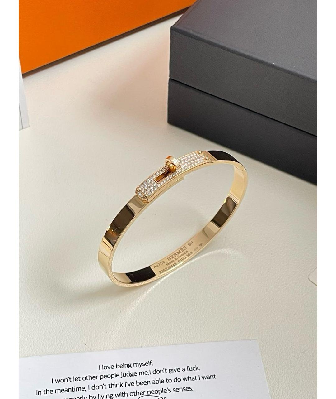 HERMES Золотой браслет из розового золота, фото 4