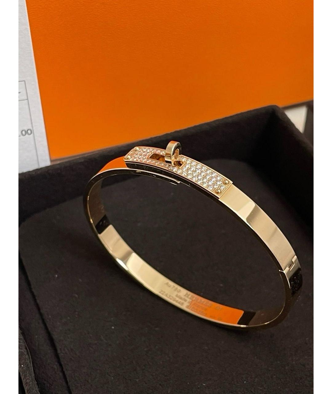 HERMES Золотой браслет из розового золота, фото 3