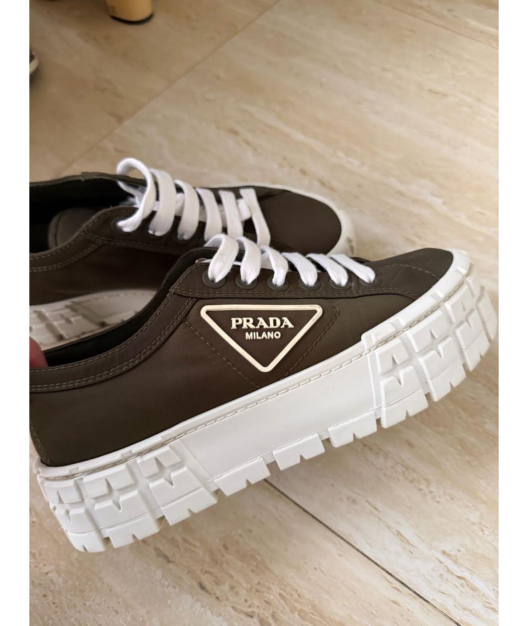PRADA Коричневые кеды, фото 2