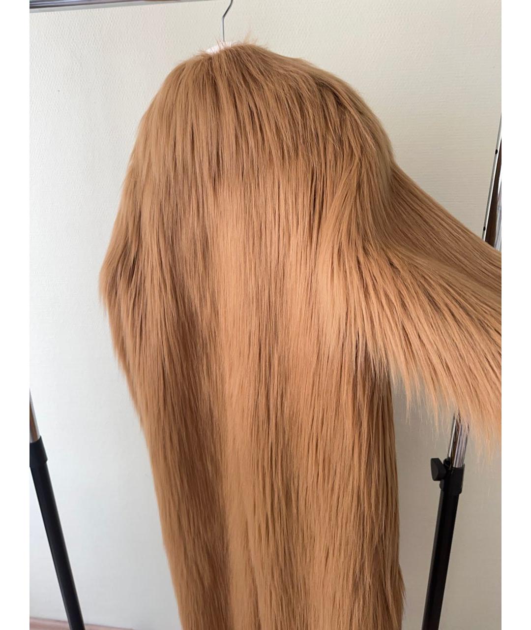 MM6 MAISON MARGIELA Коричневая полиэстеровая шуба, фото 6
