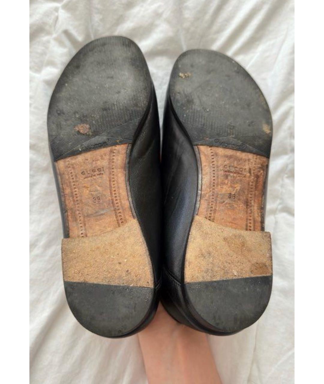 GUCCI Черные кожаные лоферы, фото 6