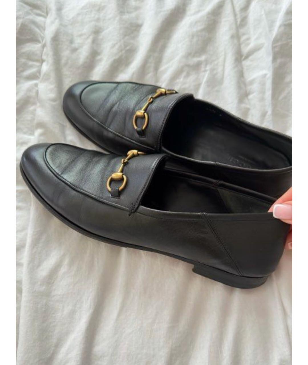 GUCCI Черные кожаные лоферы, фото 2