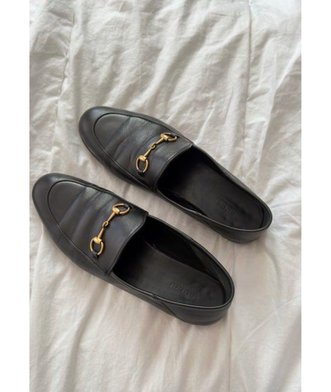 GUCCI Черные кожаные лоферы, фото 3