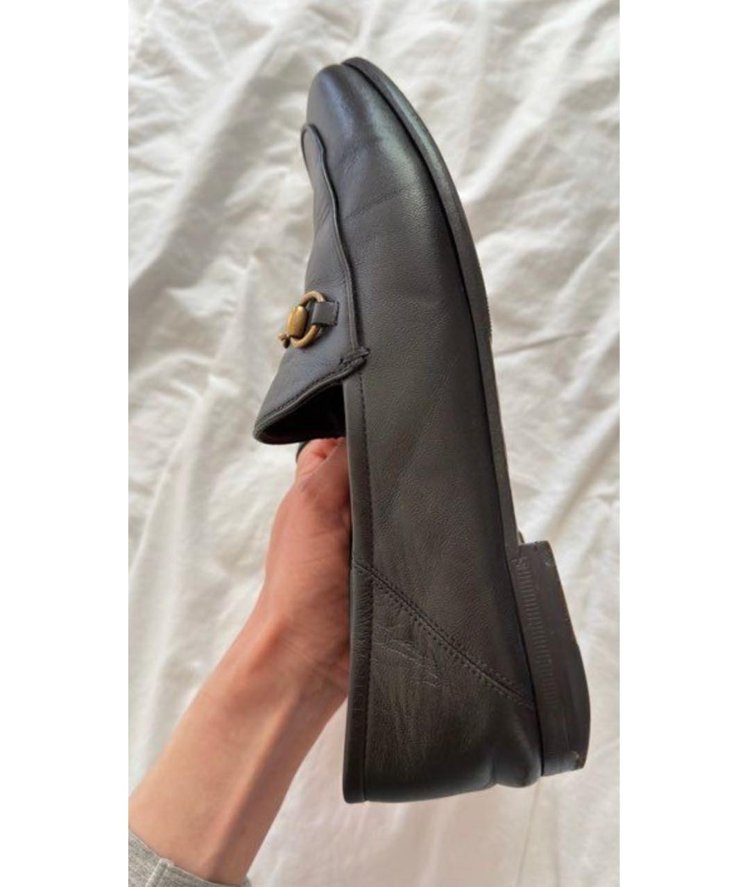GUCCI Черные кожаные лоферы, фото 8