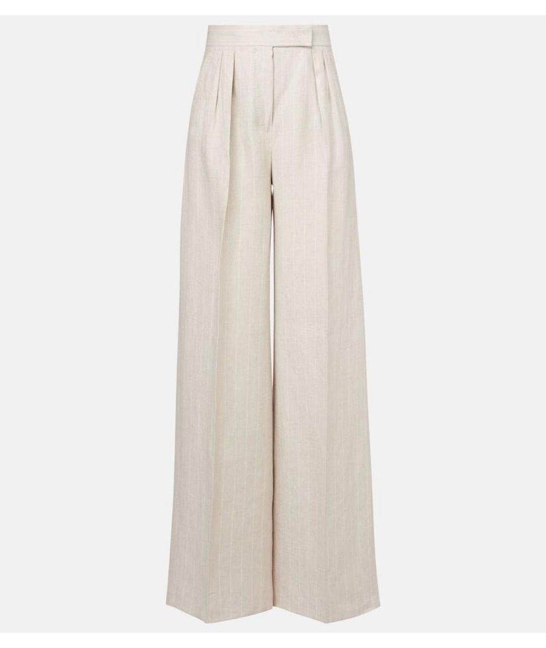 MAX MARA Бежевый льняной костюм с брюками, фото 4