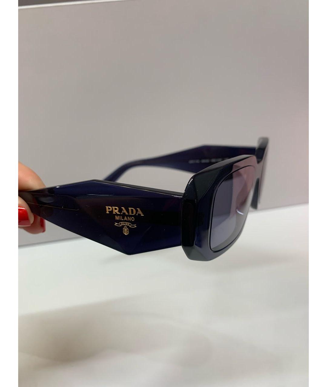 PRADA Синие пластиковые солнцезащитные очки, фото 3