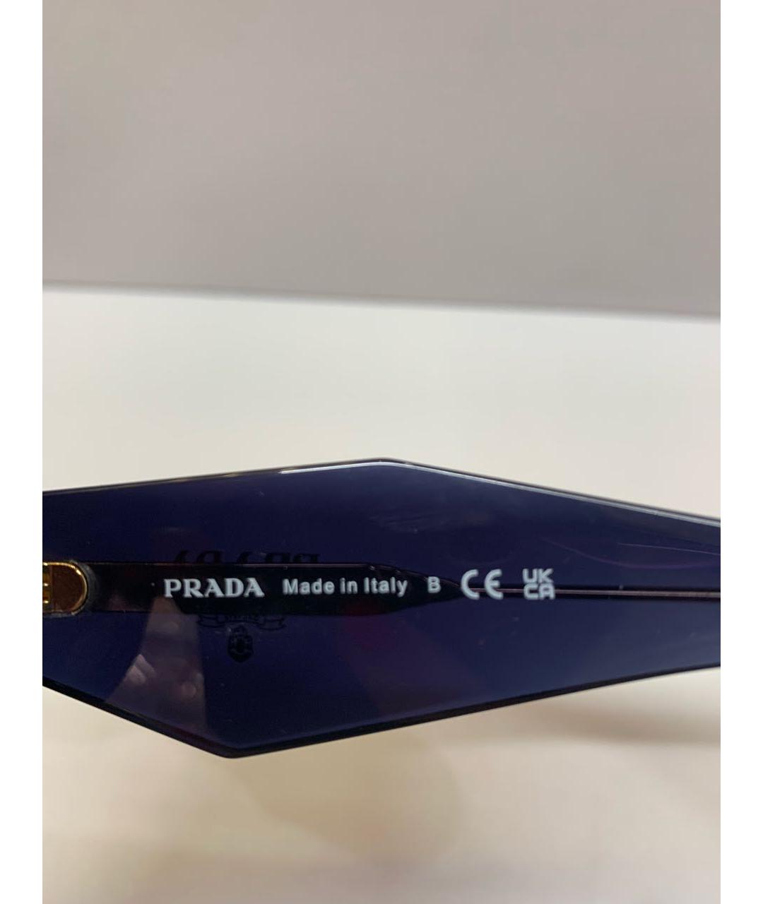 PRADA Синие пластиковые солнцезащитные очки, фото 5