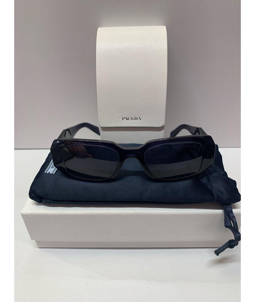 PRADA Синие пластиковые солнцезащитные очки, фото 4