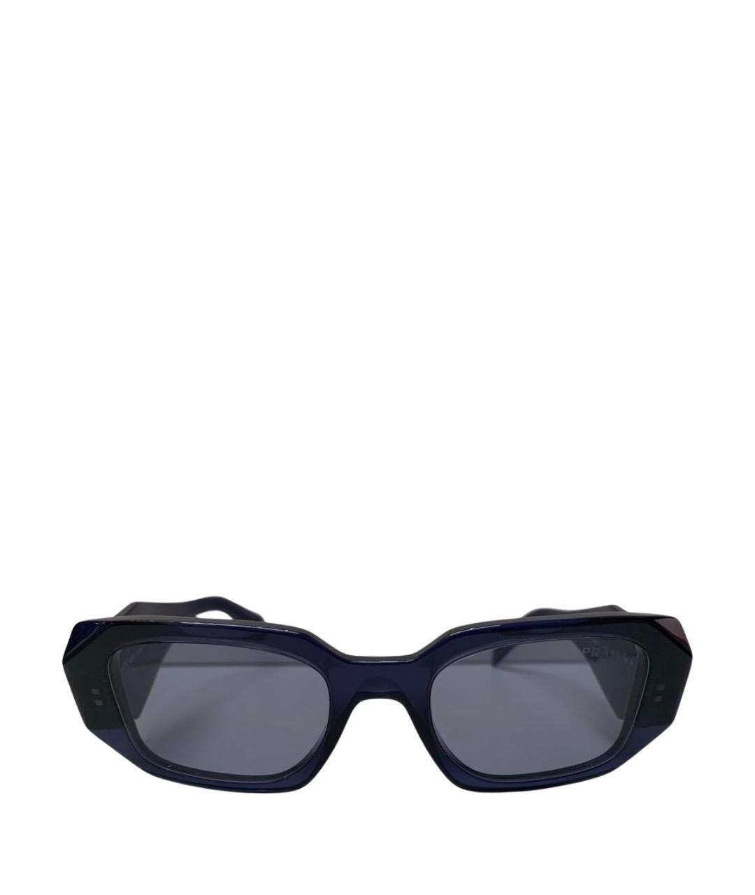 PRADA Синие пластиковые солнцезащитные очки, фото 1
