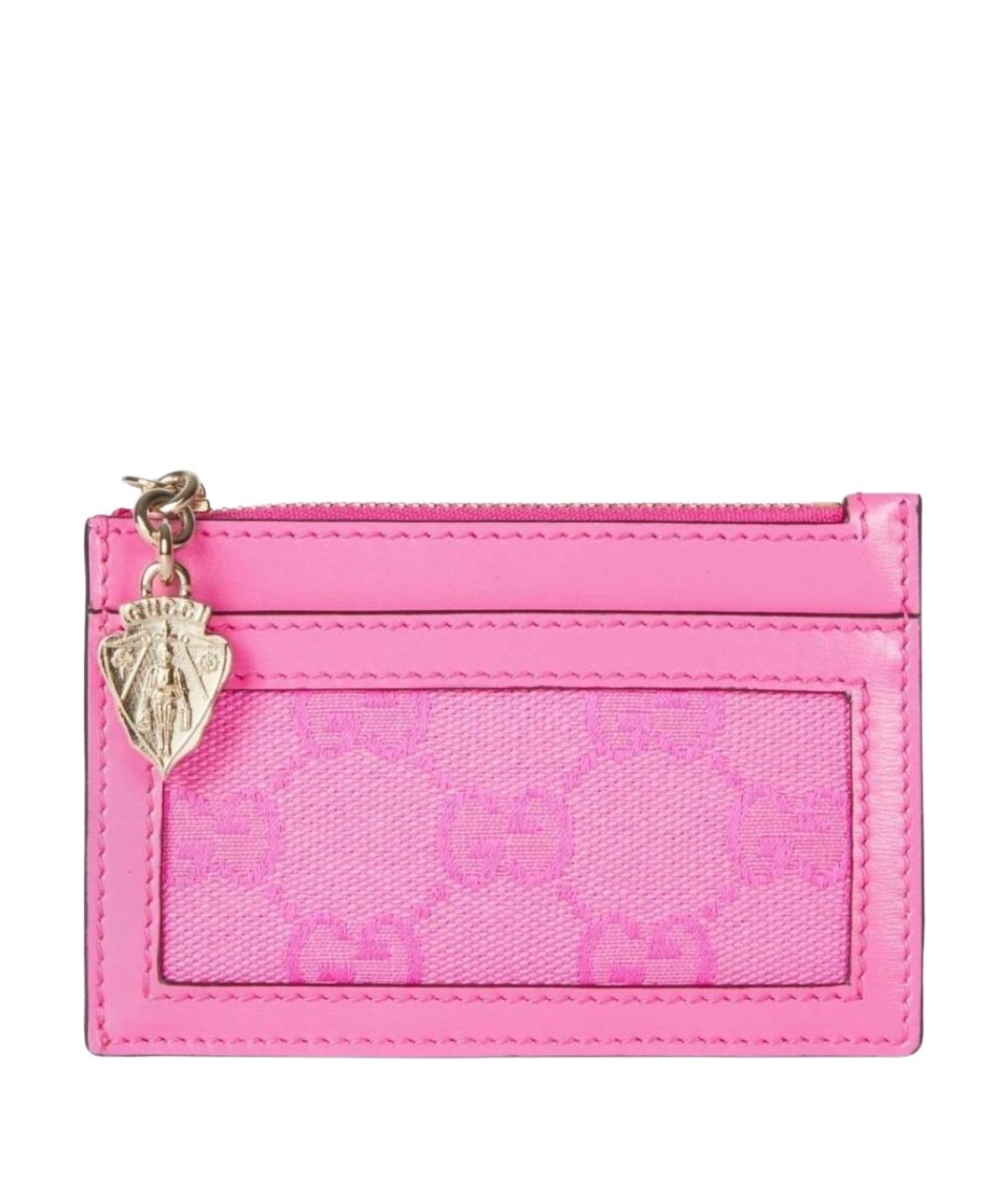 GUCCI Розовый кожаный кардхолдер, фото 5