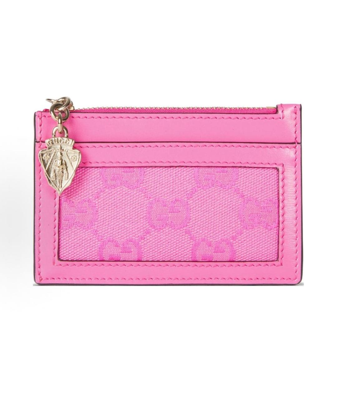 GUCCI Розовый кожаный кардхолдер, фото 6