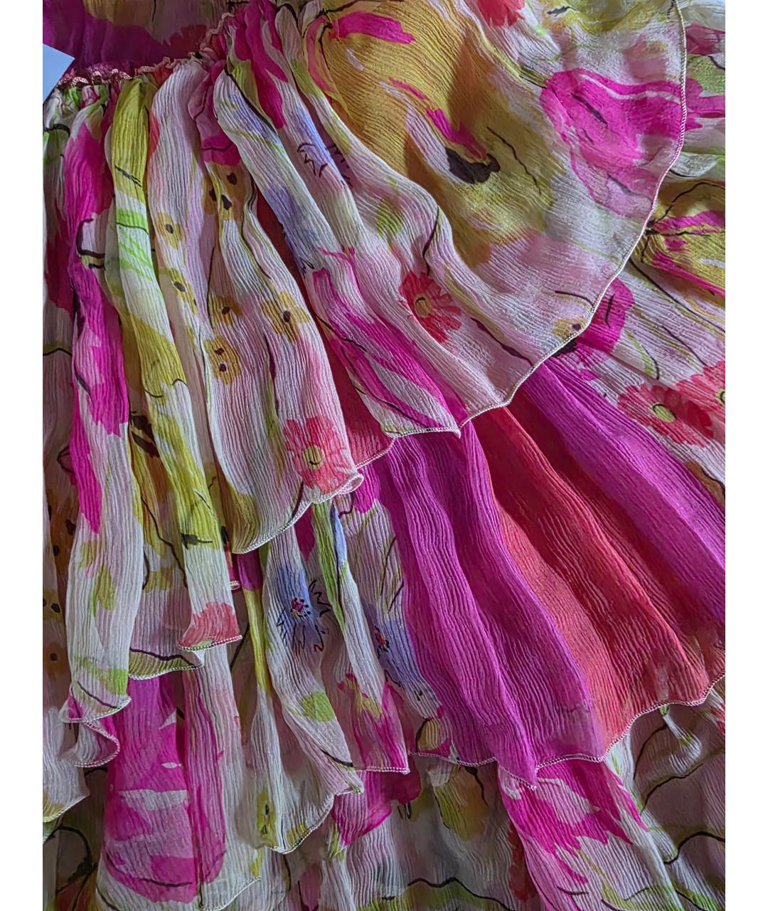 BLUMARINE Мульти шелковая блузы, фото 4