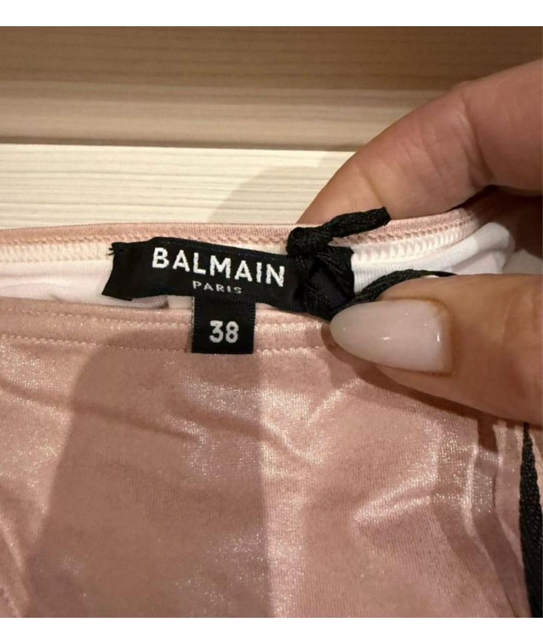 BALMAIN Розовый полиамидовый купальник, фото 8