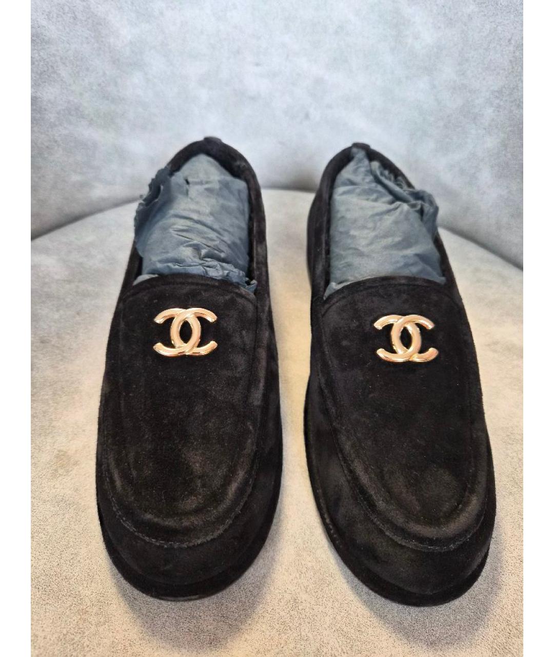 CHANEL Черные замшевые туфли, фото 2