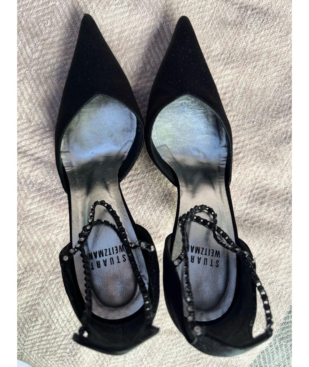 STUART WEITZMAN Черные кожаные туфли, фото 5