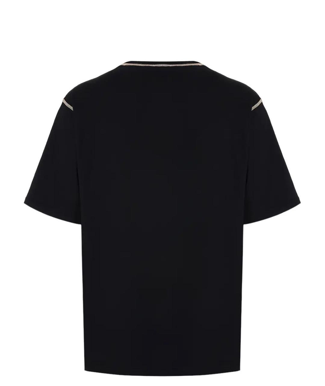 DOLCE&GABBANA Черная хлопковая футболка, фото 2