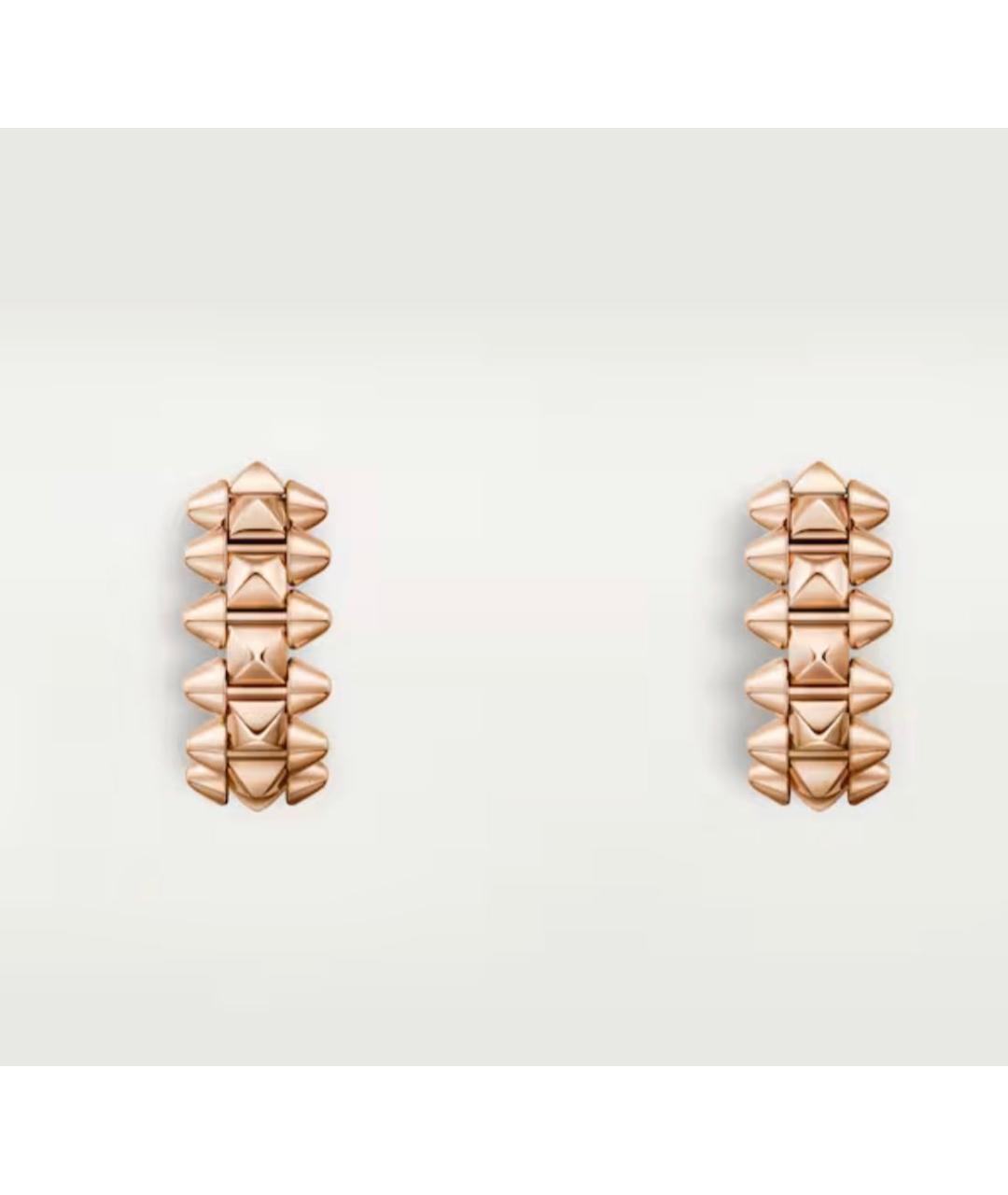 CARTIER Розовые серьги из розового золота, фото 3