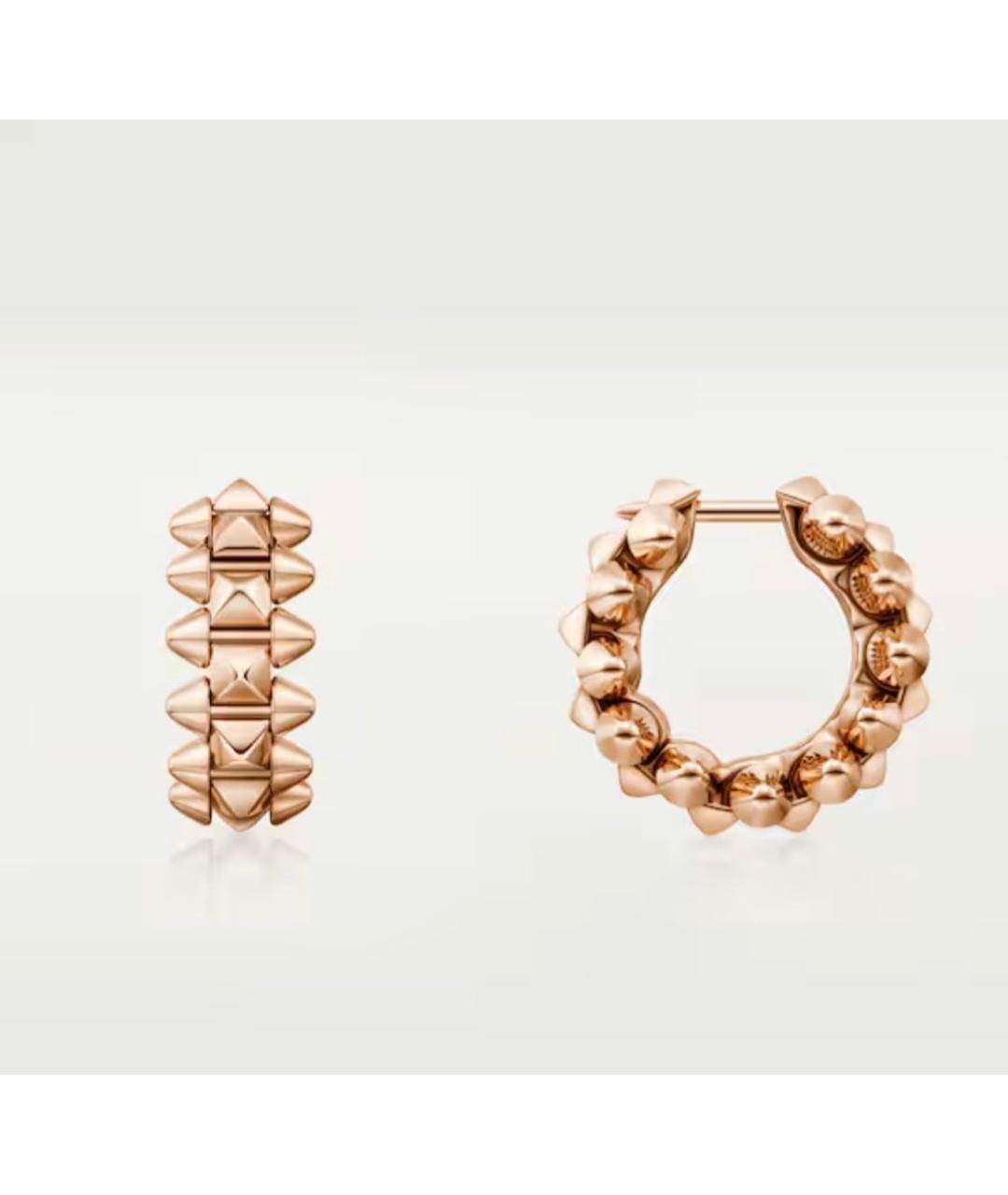 CARTIER Розовые серьги из розового золота, фото 2
