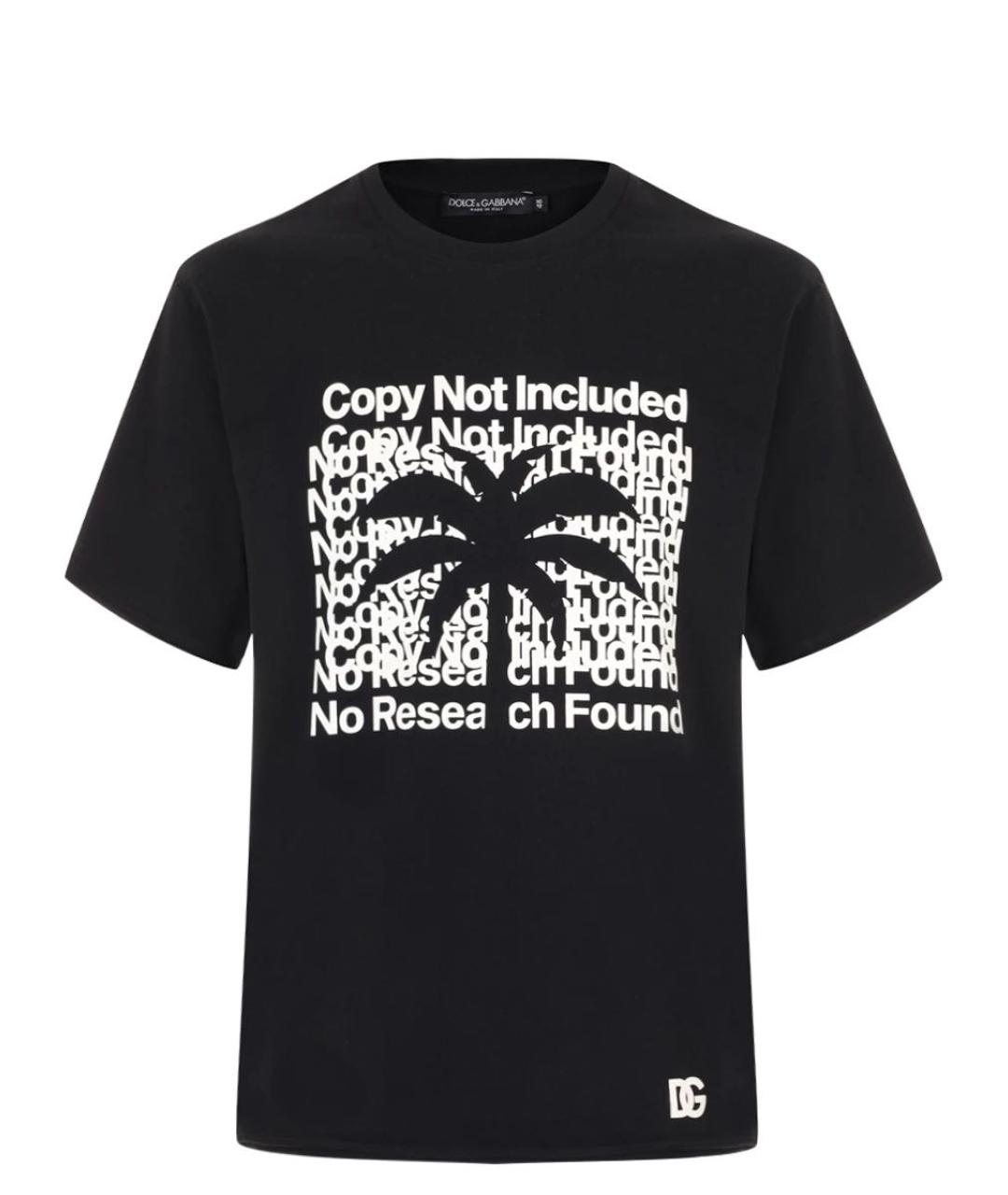 DOLCE&GABBANA Черная хлопковая футболка, фото 1