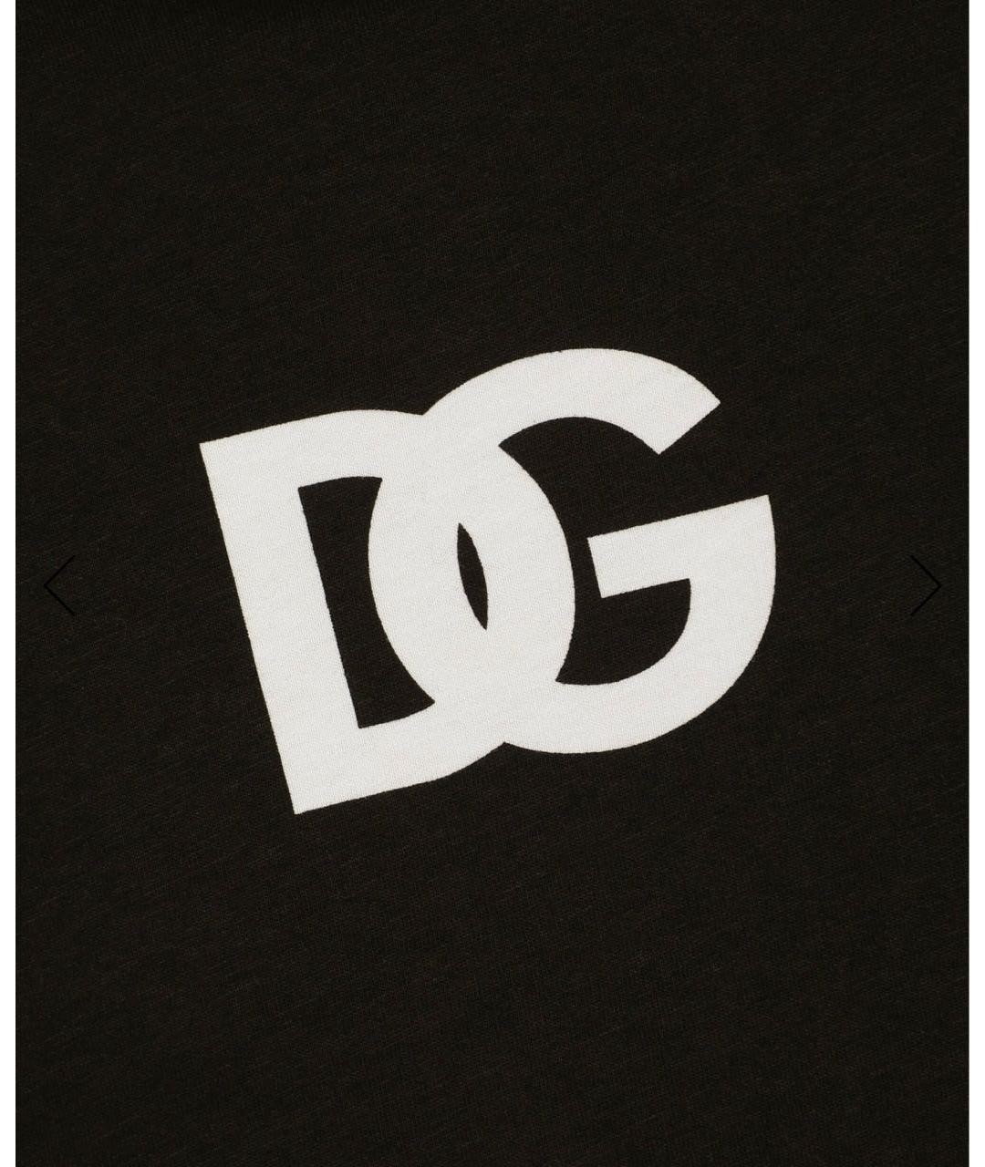 DOLCE&GABBANA Черная хлопковая футболка, фото 4