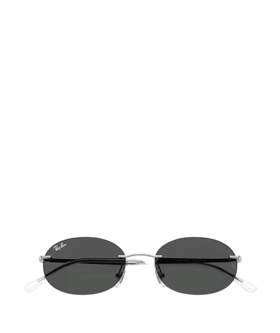 RAY BAN Серебряные металлические солнцезащитные очки, фото 1