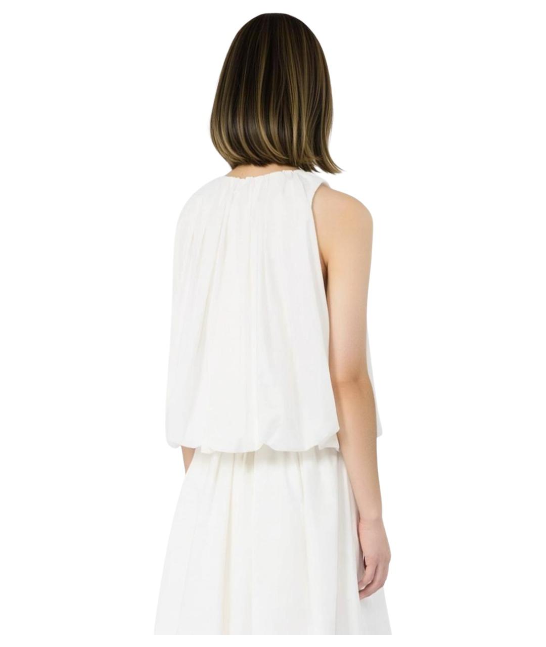 WEEKEND MAX MARA Белая хлопковая блузы, фото 4