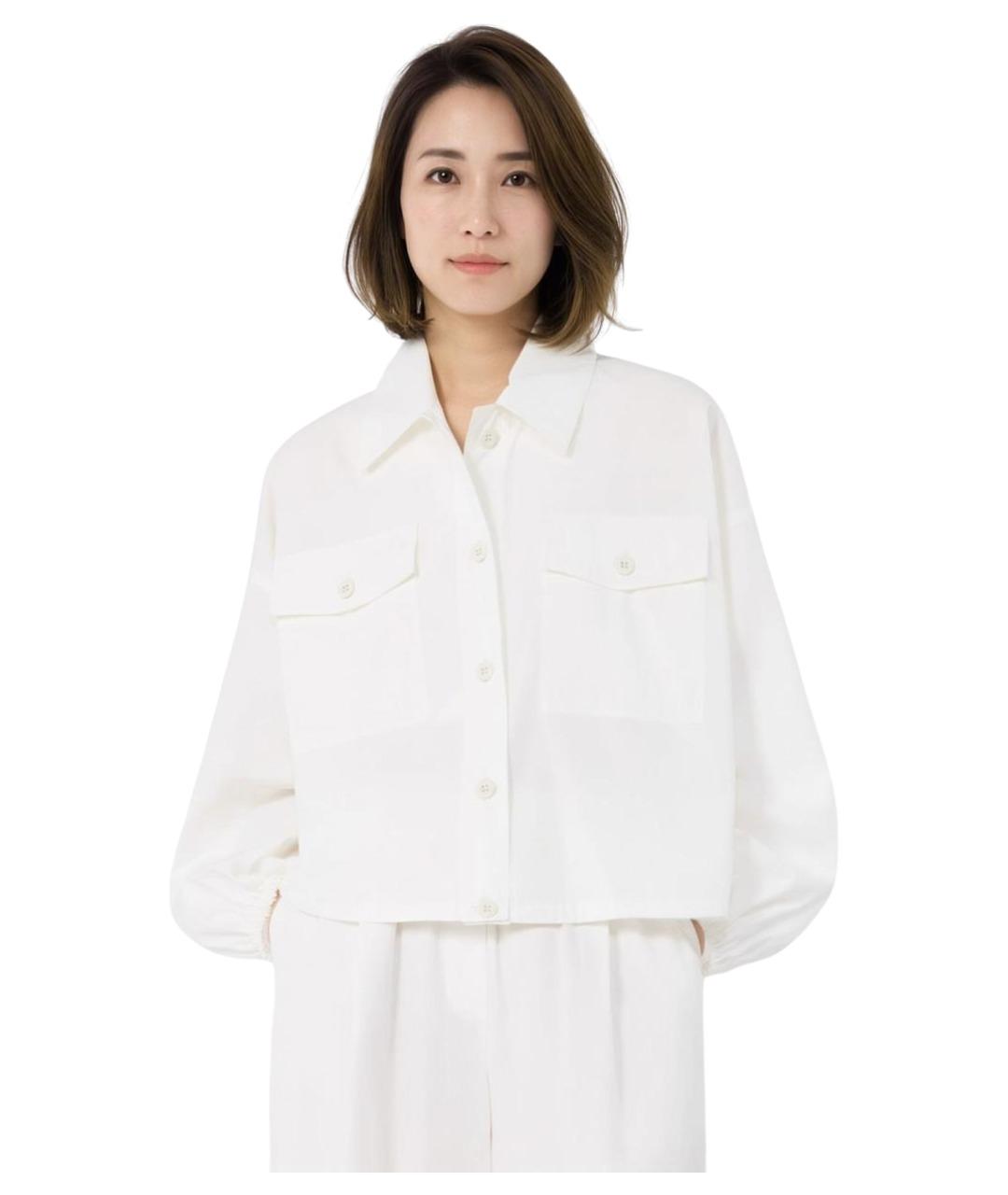 WEEKEND MAX MARA Белая хлопковая куртка, фото 2