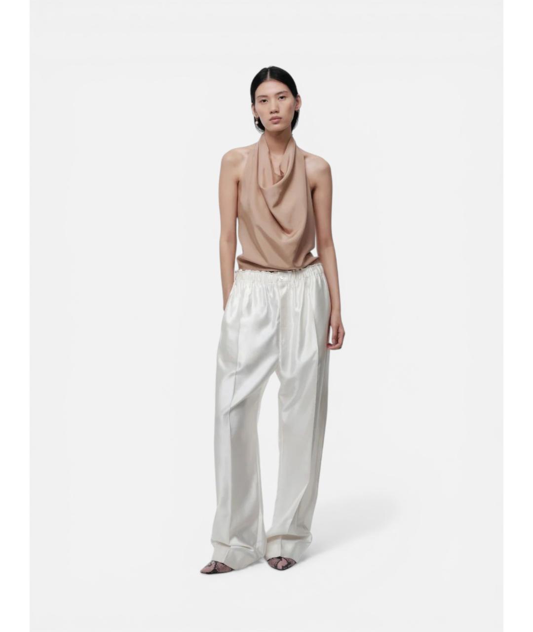 Carven Белые хлопковые брюки широкие, фото 1