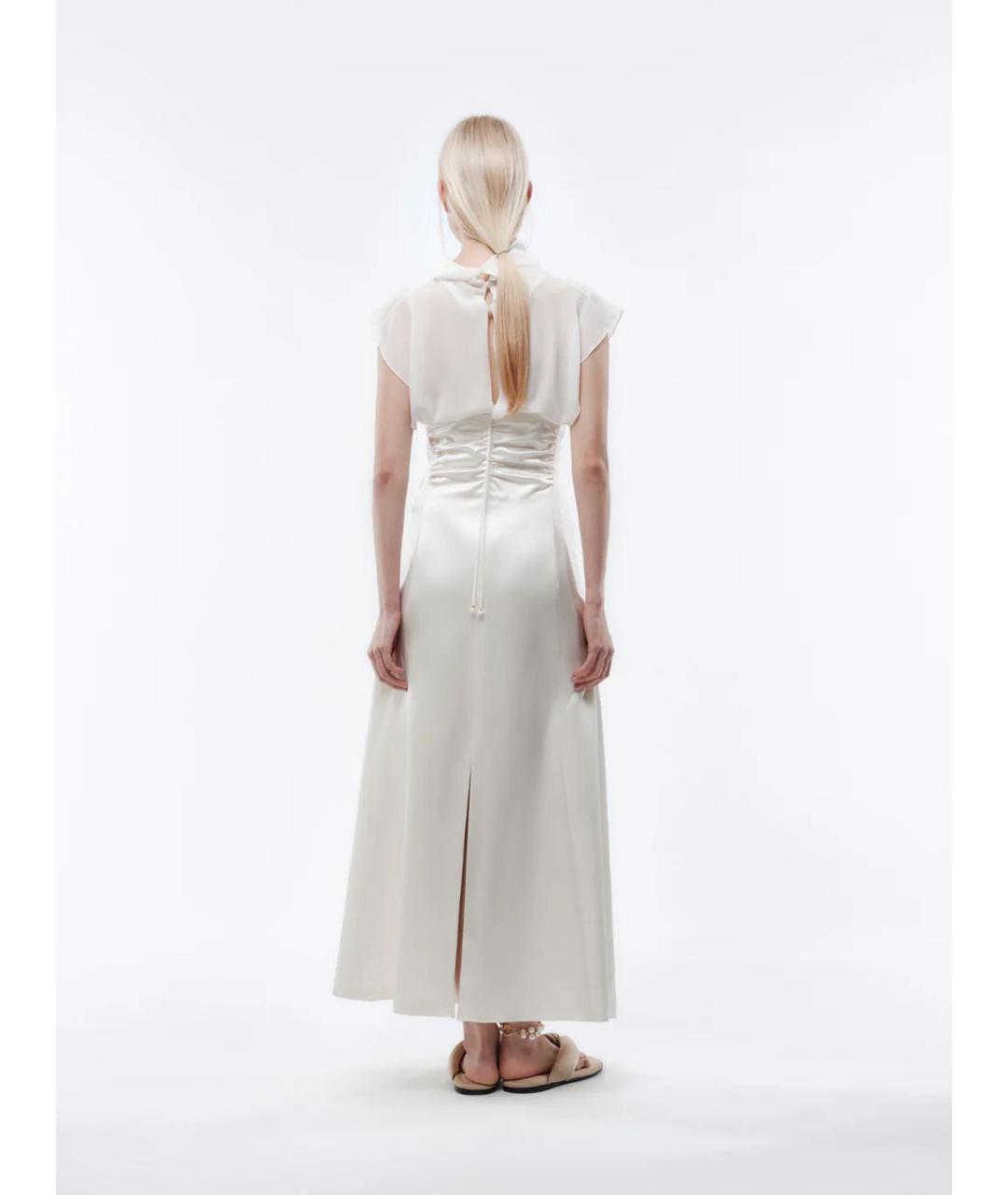 Carven Белое хлопковое коктейльное платье, фото 3