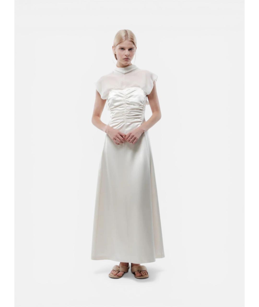 Carven Белое хлопковое коктейльное платье, фото 1