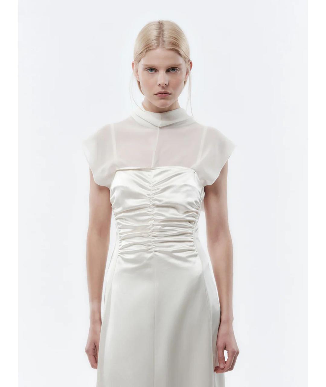 Carven Белое хлопковое коктейльное платье, фото 4