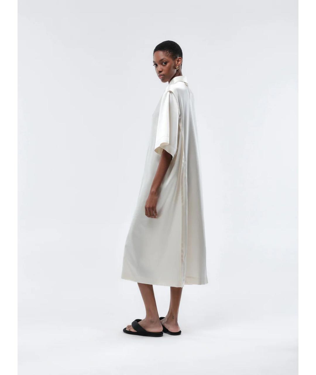 Carven Белое хлопковое повседневное платье, фото 2
