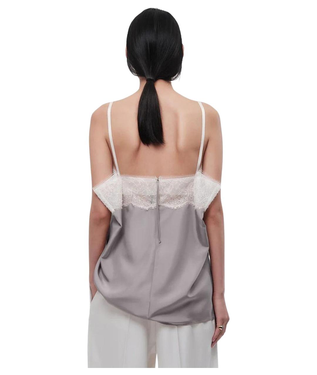 Carven Серая шелковая майка, фото 3